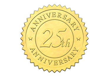 Gold 25th Anniversary Seal