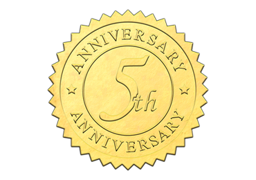 Gold 5th Anniversary Seal