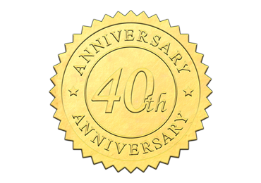 Gold 40th Anniversary Seal