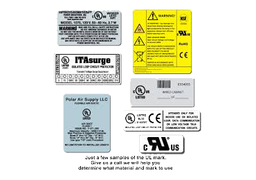 UL Approved Labels